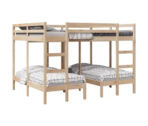 Triaukštės Lovos Rėmas, 160X200/80X160cm Pušies Masyvas