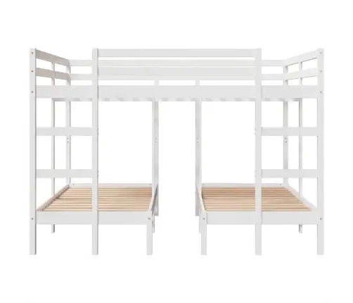 Kolmekohaline Narivoodi Raam, Valge 160X200/80X160 Cm Männipuit