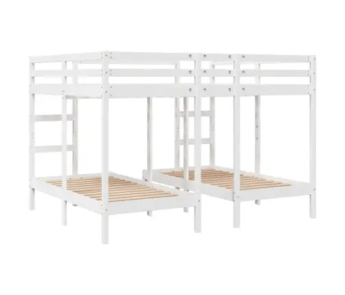 Kolmekohaline Narivoodi Raam, Valge 160X200/80X160 Cm Männipuit