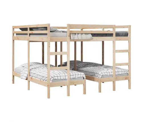 Kolmekohaline Narivoodi Raam, 200X200/80X200 cm Männipuit