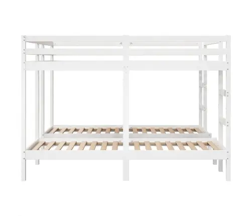 Trīsstāvu Gulta, Balta, 200X200/80X200 Cm, Priedes Masīvkoks Vidaxl