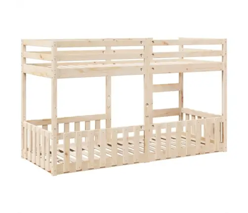 Dviaukštė Lova, 80X200cm Pušies Medienos Masyvas