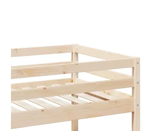 Dviaukštė Lova, 80X200cm Pušies Medienos Masyvas