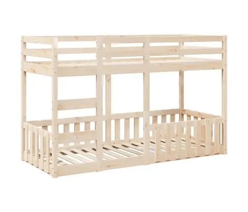 Divstāvu Gulta, 90X190 Cm, Priedes Masīvkoks Vidaxl