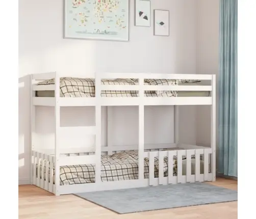 Narivoodi, Valge, 90 X 190 cm Männipuit