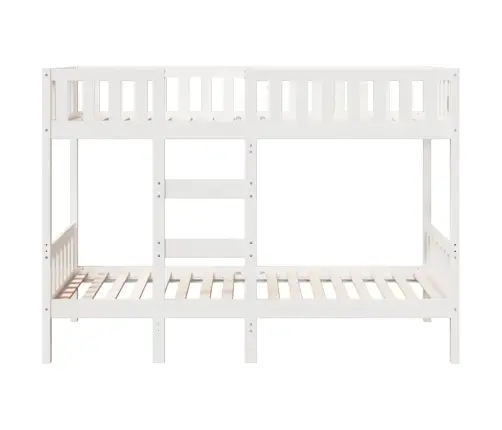 Divstāvu Gulta, Balta, 80X200 Cm, Priedes Masīvkoks Vidaxl