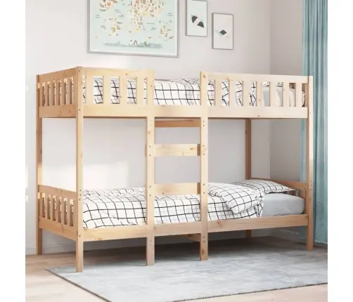 Divstāvu Gulta, 90X200 Cm, Priedes Masīvkoks Vidaxl