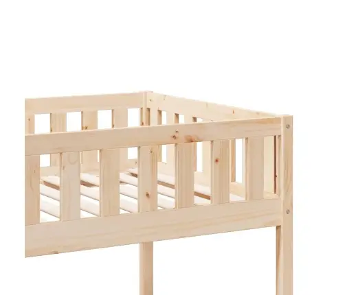 Divstāvu Gulta, 90X200 Cm, Priedes Masīvkoks Vidaxl