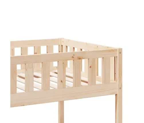 Divstāvu Gulta, 75X190 Cm, Priedes Masīvkoks Vidaxl