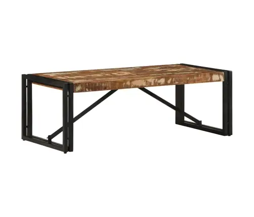 Daudzkrāsains Kafijas Galdiņš 100X50X35 Cm Reģenerēts Masīvkoks Vidaxl