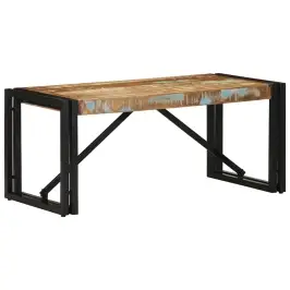 Daudzkrāsains Kafijas Galdiņš 80X40X35Cm Masīvkoks, Pārstrādāts Vidaxl