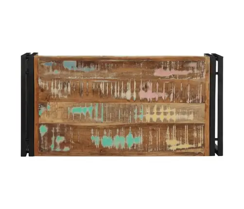 Daudzkrāsains Kafijas Galdiņš 80X40X35Cm Masīvkoks, Pārstrādāts Vidaxl