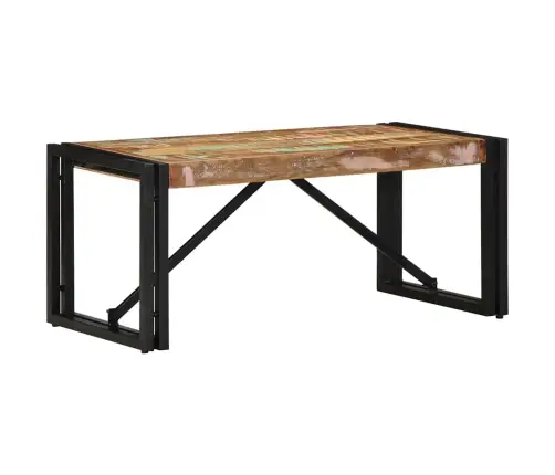 Daudzkrāsains Kafijas Galdiņš 80X40X35Cm Masīvkoks, Pārstrādāts Vidaxl