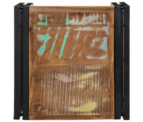 Daudzkrāsains Kafijas Galdiņš 40X40X35Cm, Pārstrādāts Masīvkoks Vidaxl