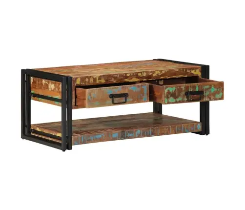 Mitmevärviline Diivanilaud 90X50X38 Cm Taaskasutatud Täispuit Mitmevärviline Diivanilaud 90X50X38 Cm Taaskasutatud Täispuit