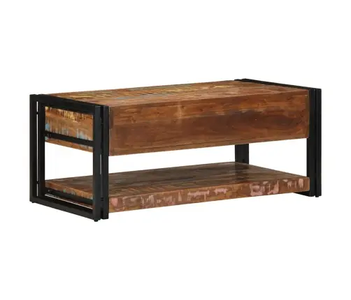 Mitmevärviline Diivanilaud 90X50X38 Cm Taaskasutatud Täispuit Mitmevärviline Diivanilaud 90X50X38 Cm Taaskasutatud Täispuit