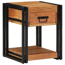 Nakts Skapītis 2 Pcs Brūna 40 X 40 X 50 Cm Akācijas Masīvkoks Vidaxl