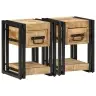 Öölambi Kapp Sahtliga 2 Pcs Pruun 30 X 30 X 40 Cm Mangopuit