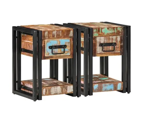 Naktsgaldiņi 2 Gab. 40X40X40 Cm Masīvkoks Vidaxl