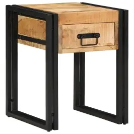 Sānu Galdiņš Cits 40 X 40 X 50 Cm Cieta Mango Koksnes Un Metāls Vidaxl