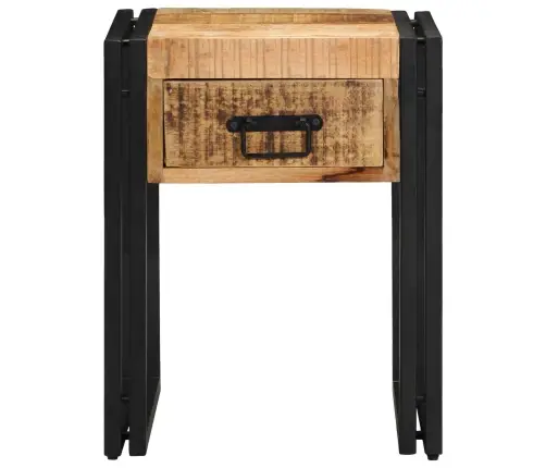 Otsalaud Sahtliga Pruun Ja Must 40 X 40 X 50 Cm Tugev Mango Puu