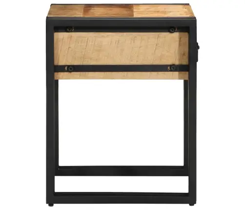 Otsalaud Sahtliga Pruun Ja Must 40 X 40 X 50 Cm Tugev Mango Puu