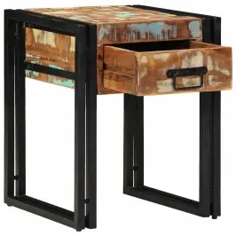 Abilaud Sahtliga 40 X 40 X 50 Cm Tugev Taastatud Puit Ja Metall