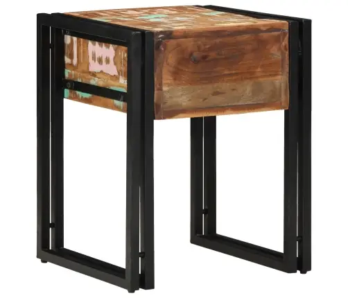 Žurnalinis Staliukas 40 X 40 X 50 Cm Kietas Atkurtas Medis