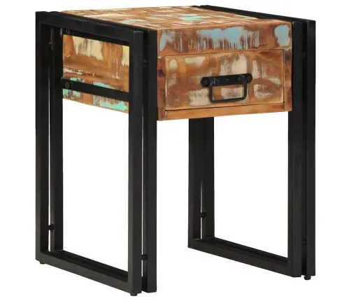 Abilaud Sahtliga 40 X 40 X 50 Cm Tugev Taastatud Puit Ja Metall