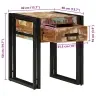 Abilaud Sahtliga 40 X 40 X 50 Cm Tugev Taastatud Puit Ja Metall