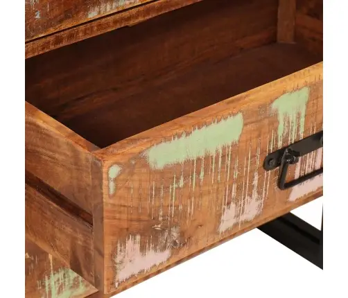 Puse Ar Atvilktni Brūna 66 X 33 X 70 Cm Ciets Atjaunots Koks Vidaxl