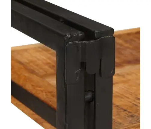 Naktsgaldiņš 2 Pcs Brūna Un Melna Cieta Mango Koksne Vidaxl