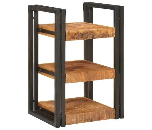 Naktsgaldiņš 2 Pcs Brūna Un Melna Cieta Mango Koksne Vidaxl