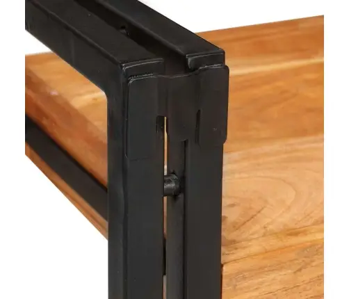 Naktsgaldiņš Brūna Un Melna 38 X 33 X 58 Cm Cieta Koka Akācija Vidaxl