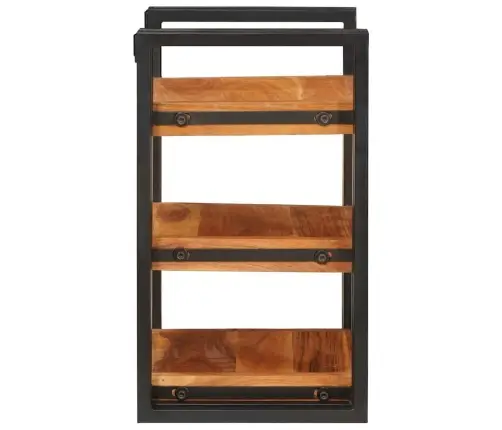Naktsgaldiņš 2 Pcs Brūna Un Melna Cieta Koka Akācija Vidaxl