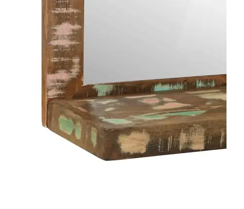 Vannitoa Peegel Pruun 50 X 22 X 70 Cm Tugev Taastatud Puit