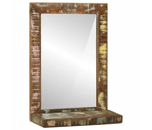 Vannitoa Peegel Pruun 50 X 22 X 70 Cm Tugev Taastatud Puit