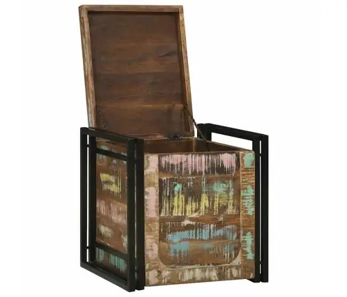 Glabāšanas Kastes 50 X 50 X 50 Cm Pārstrādāts Masīvkoks Vidaxl