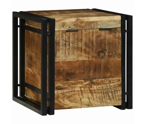 Uzglabāšanas Kaste - 40 X 40 X 40 Cm, Ciets Raušs Mango Koks Vidaxl