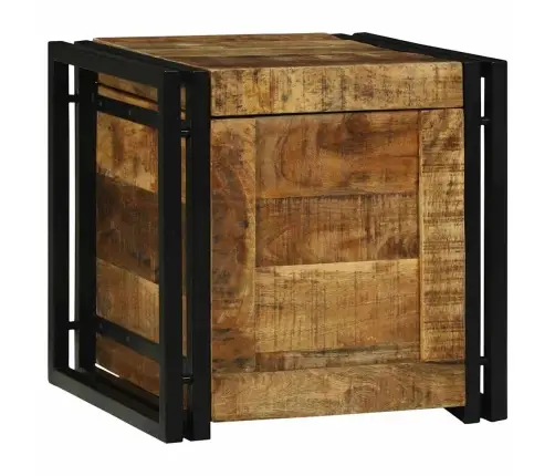 Uzglabāšanas Kaste - 40 X 40 X 40 Cm, Ciets Raušs Mango Koks Vidaxl