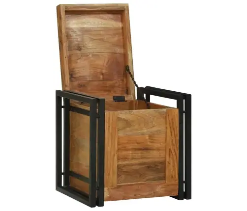 Glabāšanas Kastes Brūna 40 X 40 X 40 Cm Akācijas Masīvkoks Vidaxl