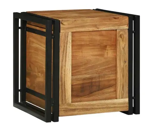 Glabāšanas Kastes Brūna 40 X 40 X 40 Cm Akācijas Masīvkoks Vidaxl