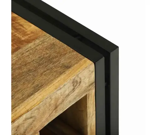 Vīna Plaukts 34.5 X 35 X 39 Cm Cietais Koks Raukts Mango Vidaxl