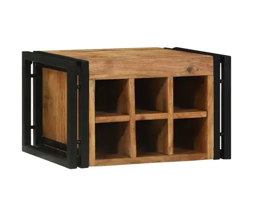 Vīna Plaukts 46X35X27.5 Cm Solid Akācijas Koks Vidaxl