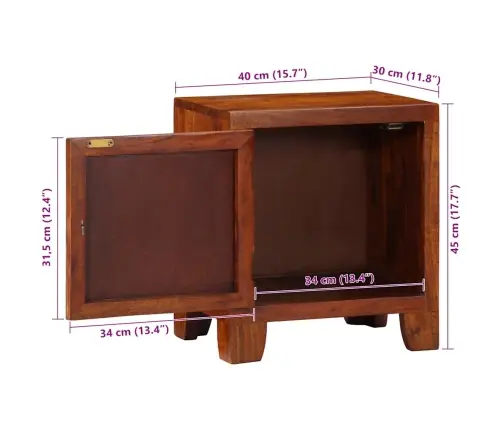 Nakts Skapis 40X30X45 Cm Akācijas Masīvkoka Vidaxl Nakts Skapis 40X30X45 Cm Akācijas Masīvkoka Vidaxl