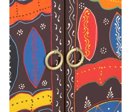 Bufete Daudzkrāsains 50X35X60 Akācijas Masīvkoka Vidaxl