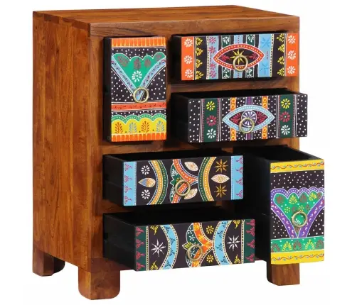 Puhvetkapp Mitmevärviline 50X35X60 Täispuidust Akaatsia Puhvetkapp Mitmevärviline 50X35X60 Täispuidust Akaatsia