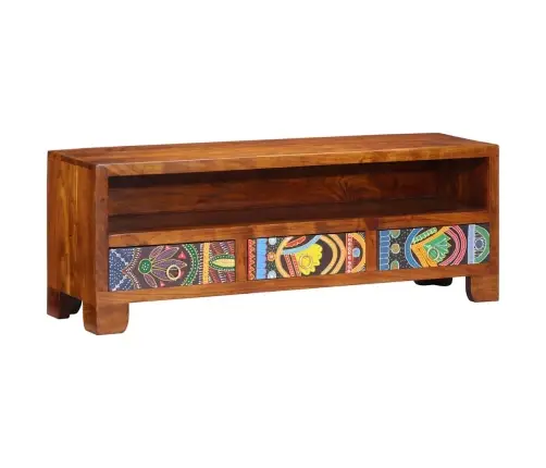 Tv Skapis Daudzkrāsains 110X30X40 Akācijas Masīvkoka Vidaxl