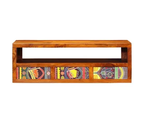 Sieninė Tv Spintelė Daugiaspalvė 90X30X30 Akacijos Masyvo