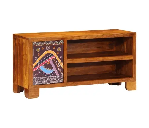 Tv Skapis Daudzkrāsains 90X30X45 Akācijas Masīvkoka Vidaxl